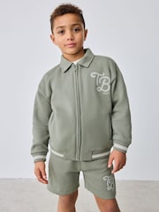 Baker by Ted Baker Green Varsity Jacket, T-Shirt and Shorts Set - Image 4 of 17