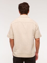 Abercrombie & Fitch Cream Short Sleeved Breezy Pop Over Shirt - Image 2 of 7