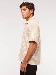 Abercrombie & Fitch Cream Short Sleeved Breezy Pop Over Shirt - Image 4 of 7