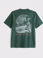 Abercrombie & Fitch Green Back Print T-Shirt - Image 1 of 2