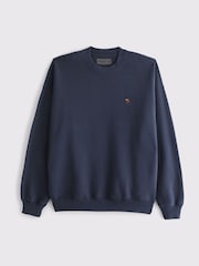 Abercrombie & Fitch Blue Abercrombie & Fitch Small Logo Crew Neck Sweatshirt - Image 1 of 1