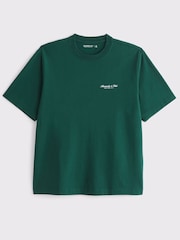 أخضر - Abercrombie & Fitch Logo Crew Neck T-Shirt - صورة 1 من 1
