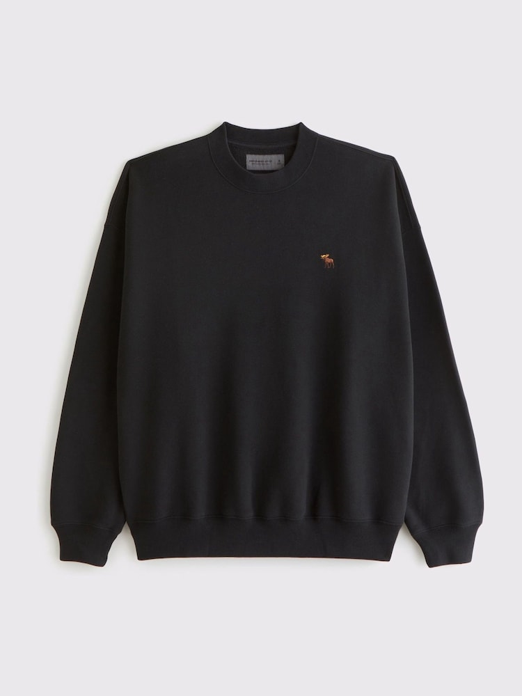 Abercrombie & Fitch Black Abercrombie & Fitch Small Logo Crew Neck Sweatshirt - Image 1 of 1