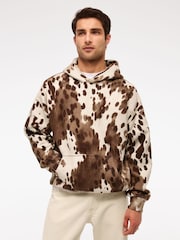 Abercrombie & Fitch Cream Essential Pony Print Hoodie - Image 1 of 6