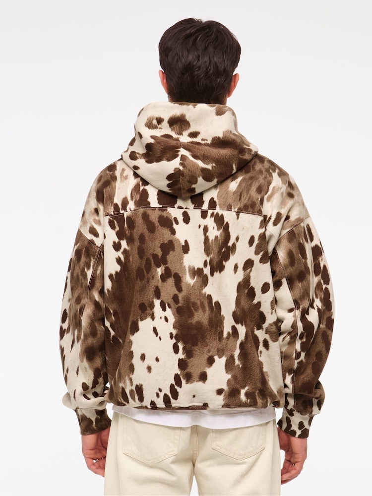 Abercrombie & Fitch Cream Essential Pony Print Hoodie - Image 2 of 6