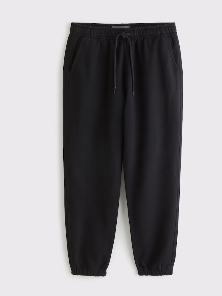 Abercrombie & Fitch Black Essential Cinched Bottom Joggers - Image 1 of 2
