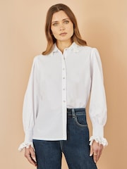 Yumi White Lace Trim Shirt - Image 1 of 4
