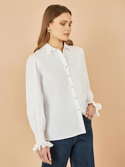 Yumi White Lace Trim Shirt - Image 3 of 4