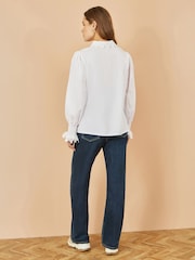 Yumi White Lace Trim Shirt - Image 4 of 4