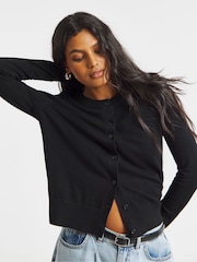 Simply Be Black Value Crew Neck Cardigan - Image 1 of 4