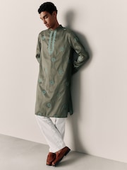 White Kurta Trousers - Image 2 of 4