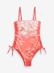 وردي مرجاني ـ بدلة سباحة باندو للتحكم في البطن بكشكشة قابلة للتعديل من B by Ted Baker - صورة 7 من 10