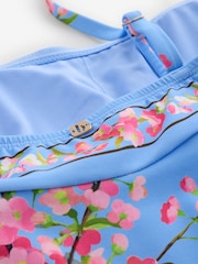 B by Ted Baker Bandeau Blue Floral Swimsuit with Tummy Control - Image 2 sur 5