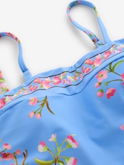 B by Ted Baker Bandeau Blue Floral Swimsuit with Tummy Control - Image 5 sur 5