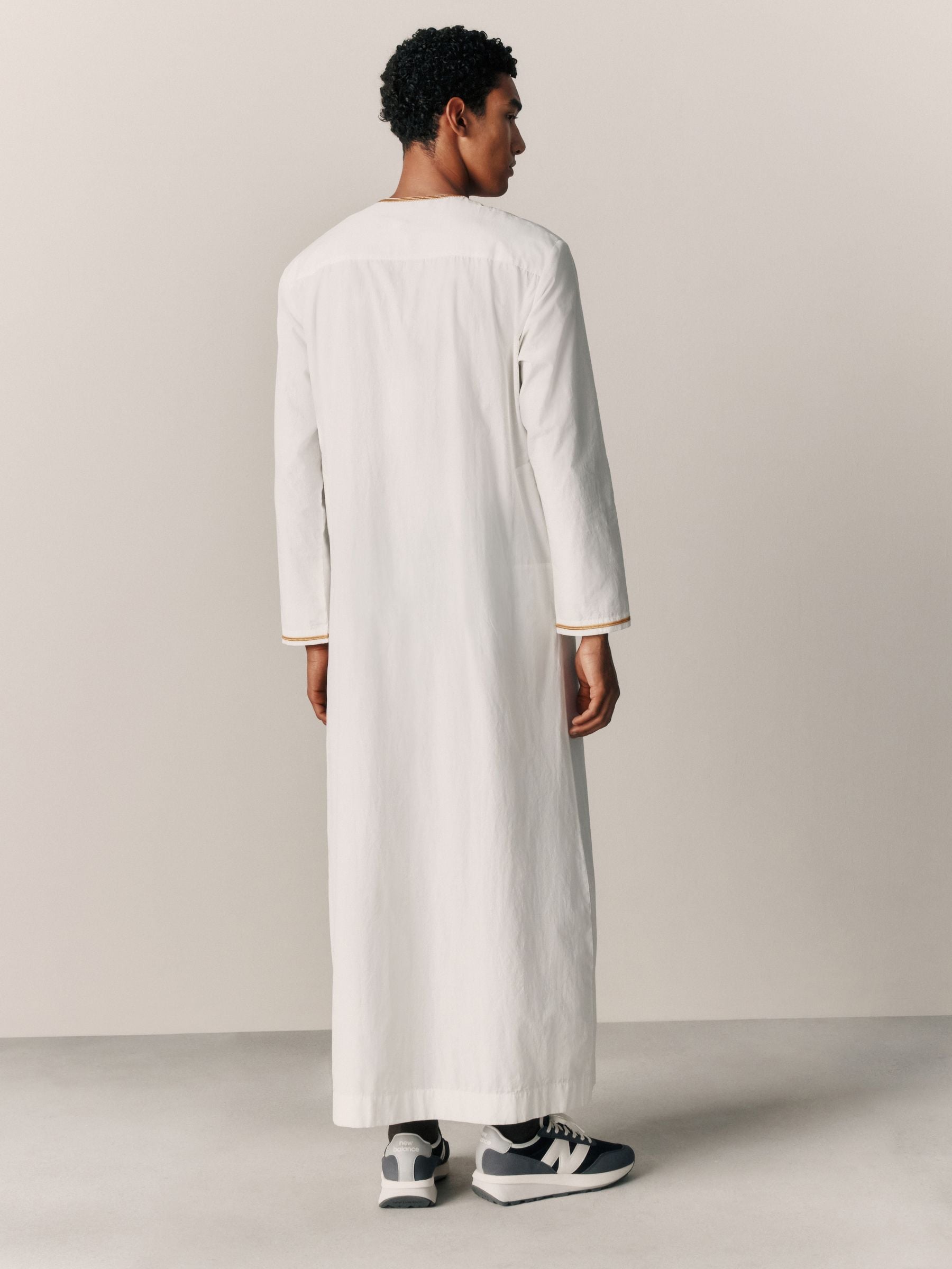 Buy Ecru Thobe Linen Shirt from Next Oman