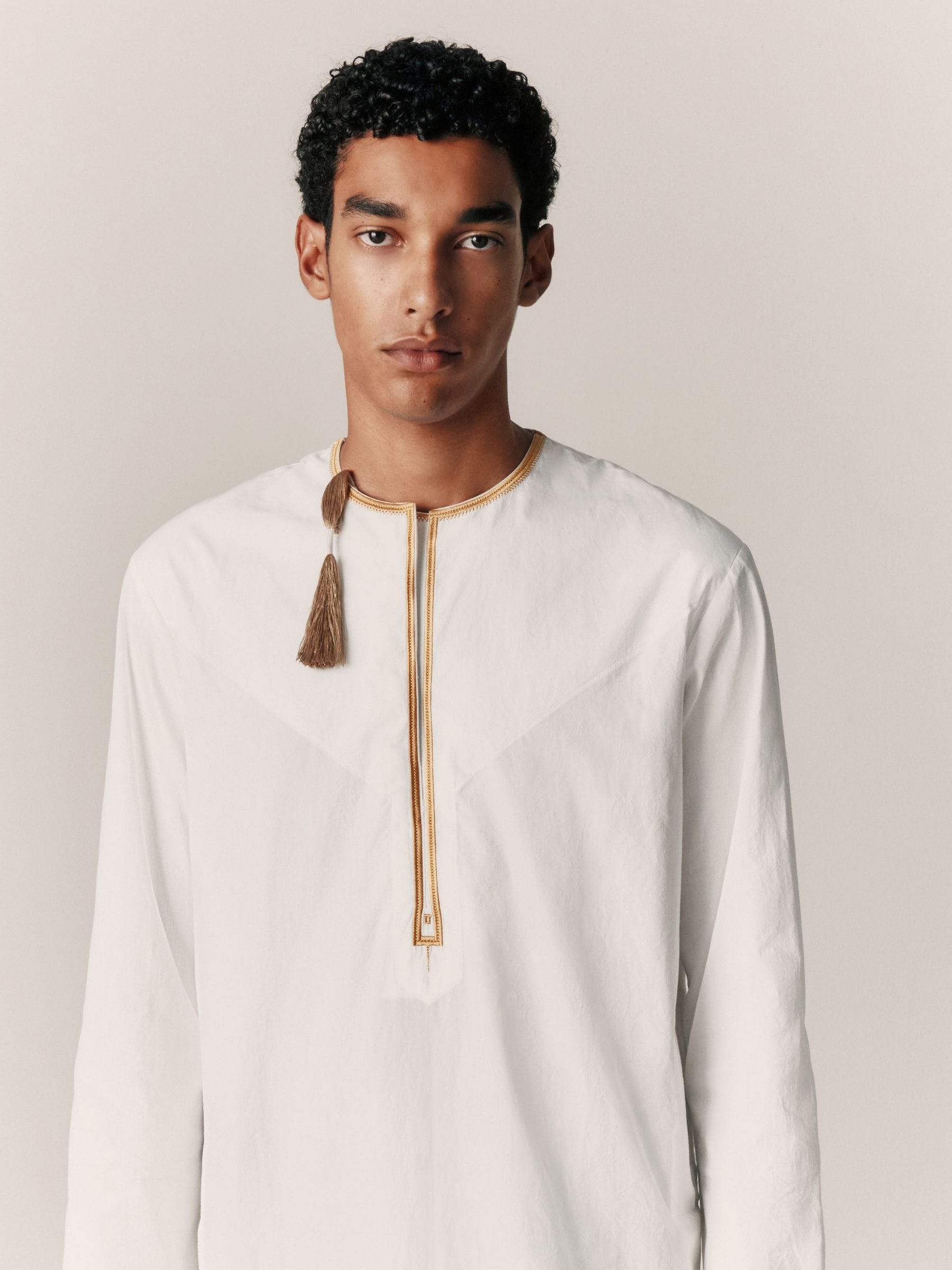 Buy Ecru Thobe Linen Shirt from Next USA