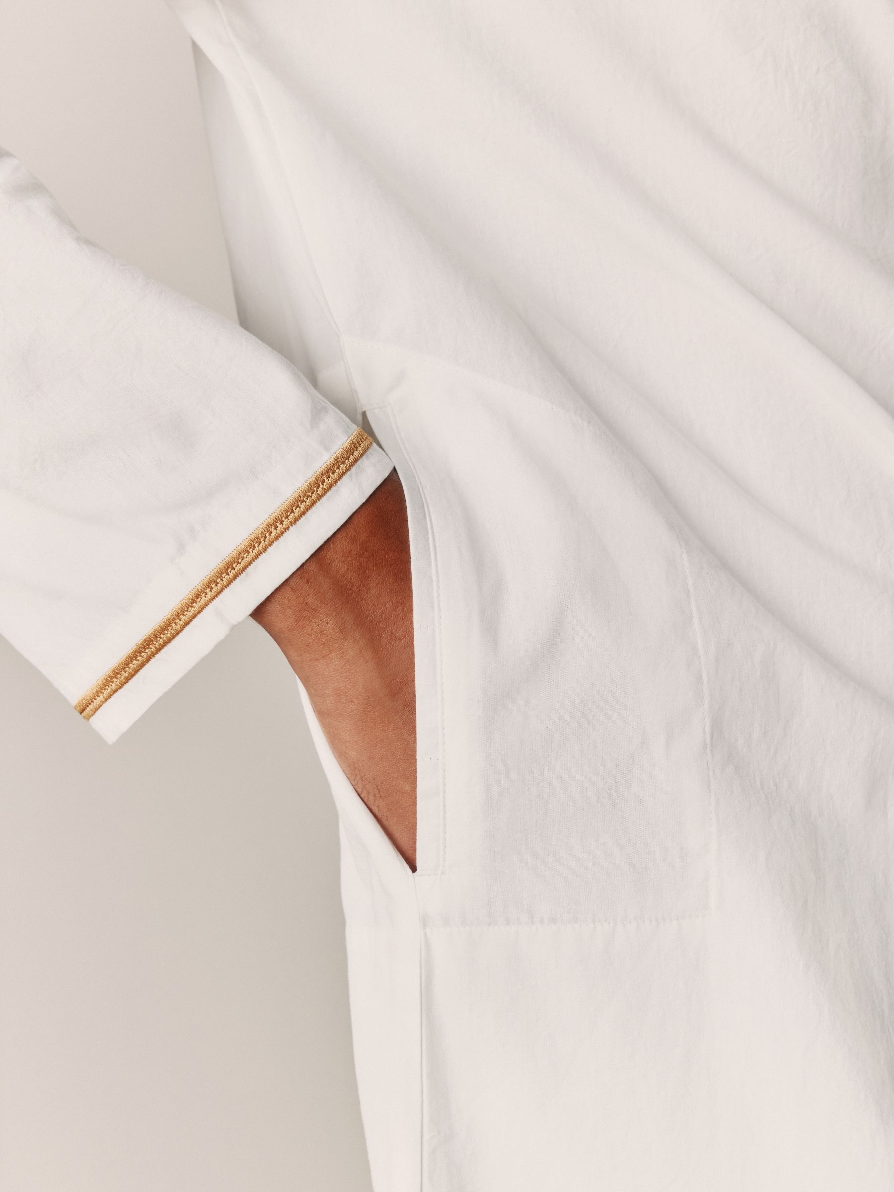 Buy Ecru Thobe Linen Shirt from Next USA