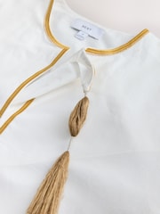 棕褐色 - 长袍衬衫 - 9的图像9｝