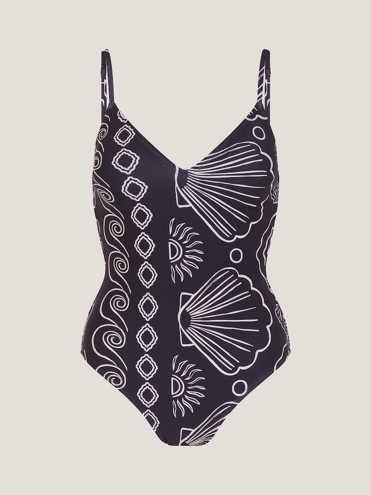 Monsoon Macie Shell Print Swimsuit - Image 4 of 4