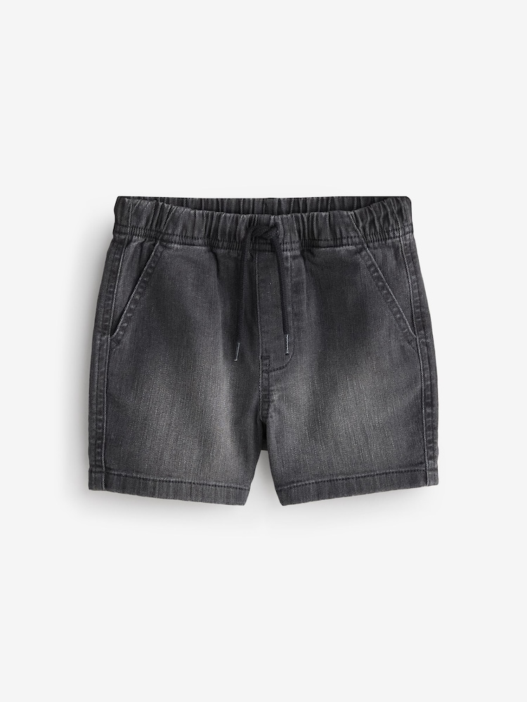 Grey Denim Pull On Shorts - Image 1 of 1