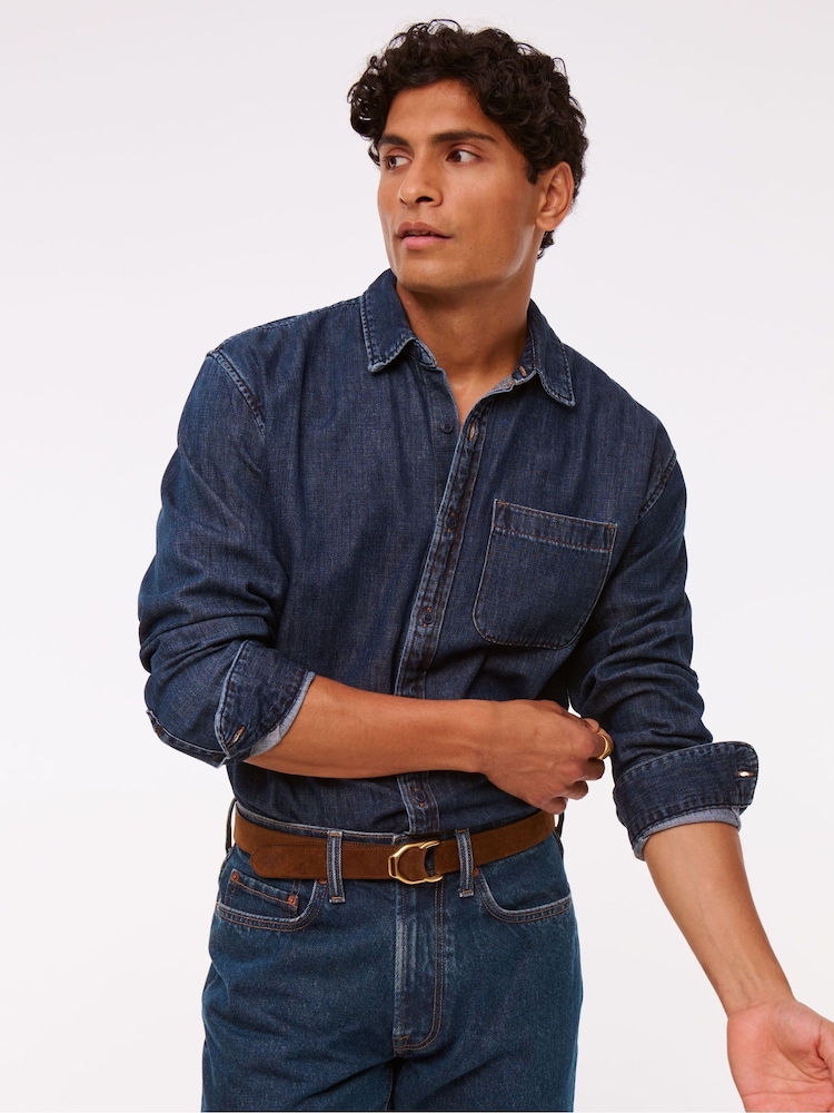 Luz azul - Abercrombie & Fitch Button-Up Shirt - Imagem 1 de 7