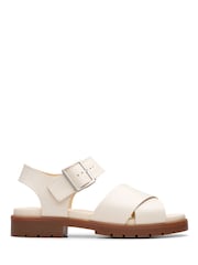 Clarks Cream Orinoco Cross Sandals - Image 1 of 7
