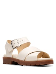 Clarks Cream Orinoco Cross Sandals - Image 3 of 7
