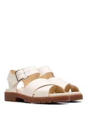 Clarks Cream Orinoco Cross Sandals - Image 4 of 7