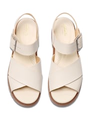 Clarks Cream Orinoco Cross Sandals - Image 6 of 7