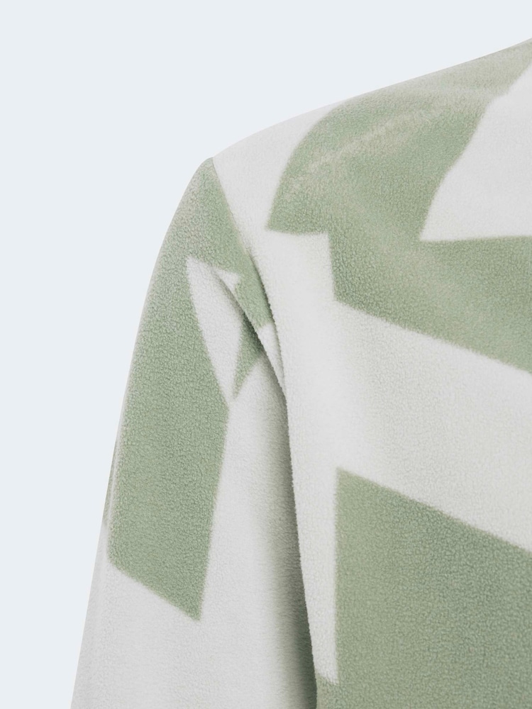 adidas Green Zip Up Terrex Printed Fleece - Image 10 of 10