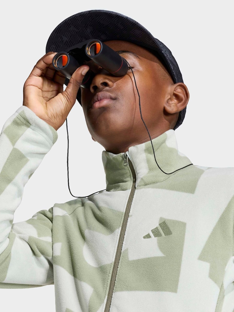 adidas Green Zip Up Terrex Printed Fleece - Image 2 of 10