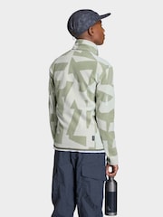 adidas Green Zip Up Terrex Printed Fleece - Image 3 of 10