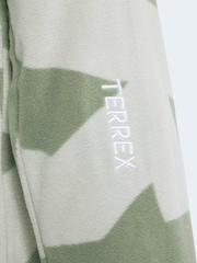 adidas Green Zip Up Terrex Printed Fleece - Image 9 of 10