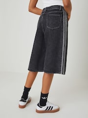 adidas Originals Black Firebird Denim Shorts - Image 10 of 12