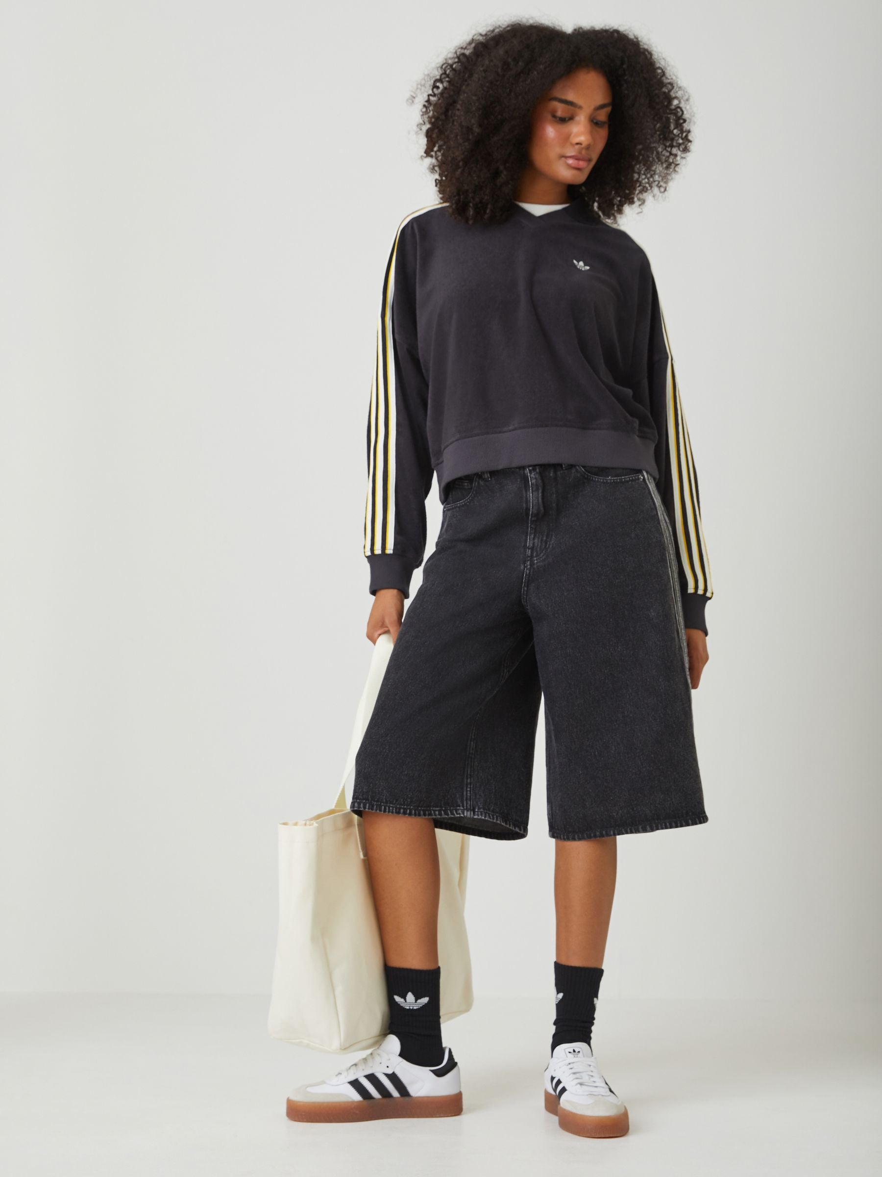 Buy adidas Originals Black Firebird Denim Shorts from Next Canada