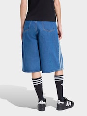 adidas Originals Natural Firebird Denim Shorts - Image 4 of 10