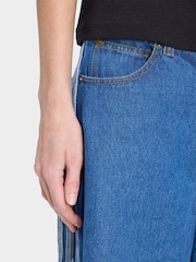 adidas Originals Natural Firebird Denim Shorts - Image 6 of 10