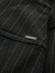 Superdry Charcoal Grey Pinstripe Pleat Mini Skirt - Image 7 of 7