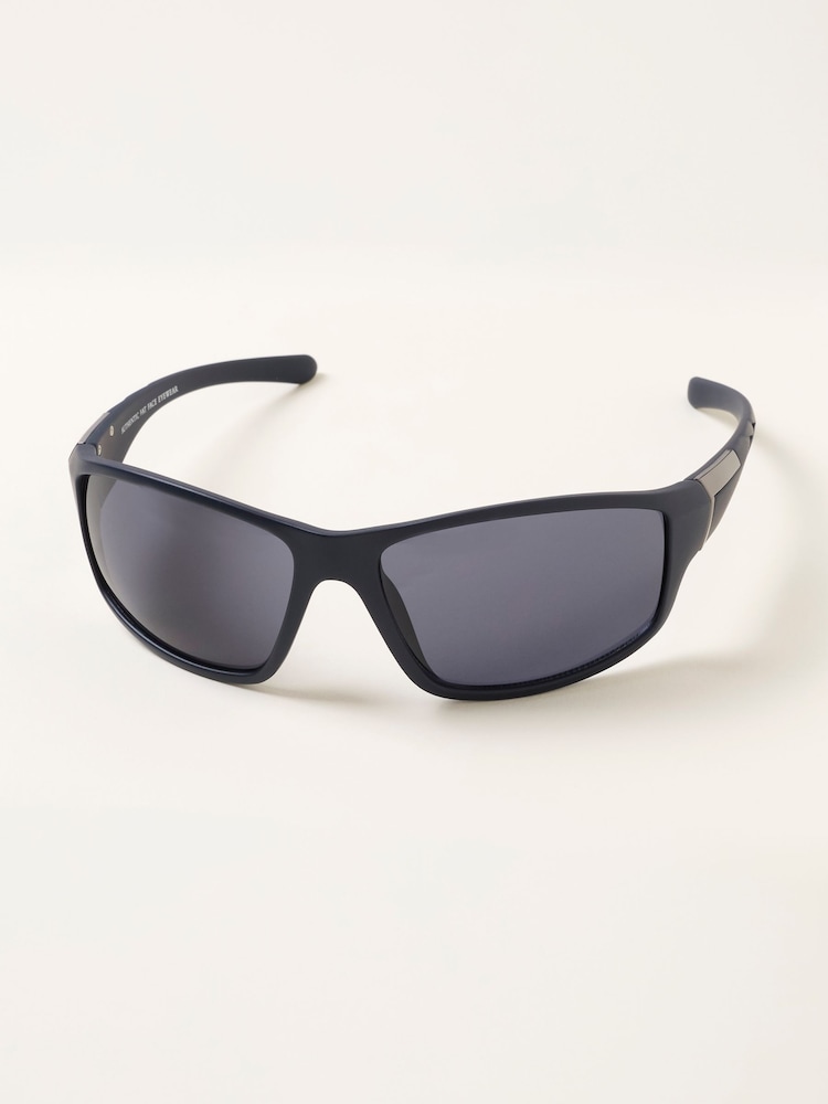 FatFace Wade Navy Blue Wrap Sunglasses - Image 2 of 2