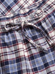 Superdry Blue Red Check Cotton Check Elastic Trousers - Image 8 of 8