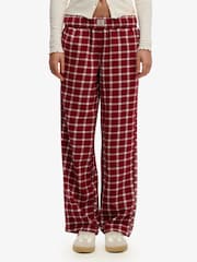 Kariert, Burgunder - Superdry Cotton Check Elastic Trousers - Bild 5 von 7