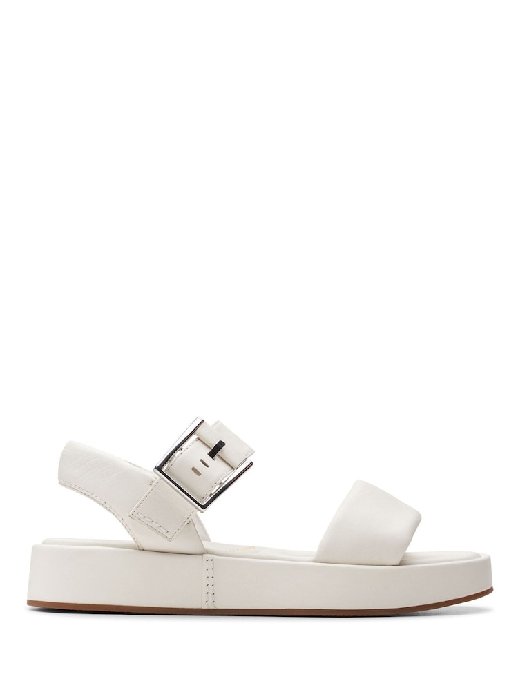 Clarks White Alda Strap Sandals - Image 1 of 7