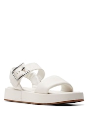 Clarks White Alda Strap Sandals - Image 3 of 7