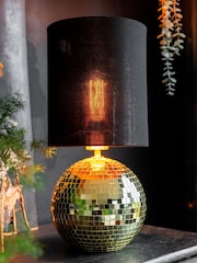 Rockett St George Gold Disco Ball Table Lamp - Image 1 of 6