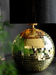 Rockett St George Gold Disco Ball Table Lamp - Image 4 of 6
