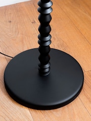 Rockett St George Black Wooden Spindle Floor Lamp - Image 2 of 3