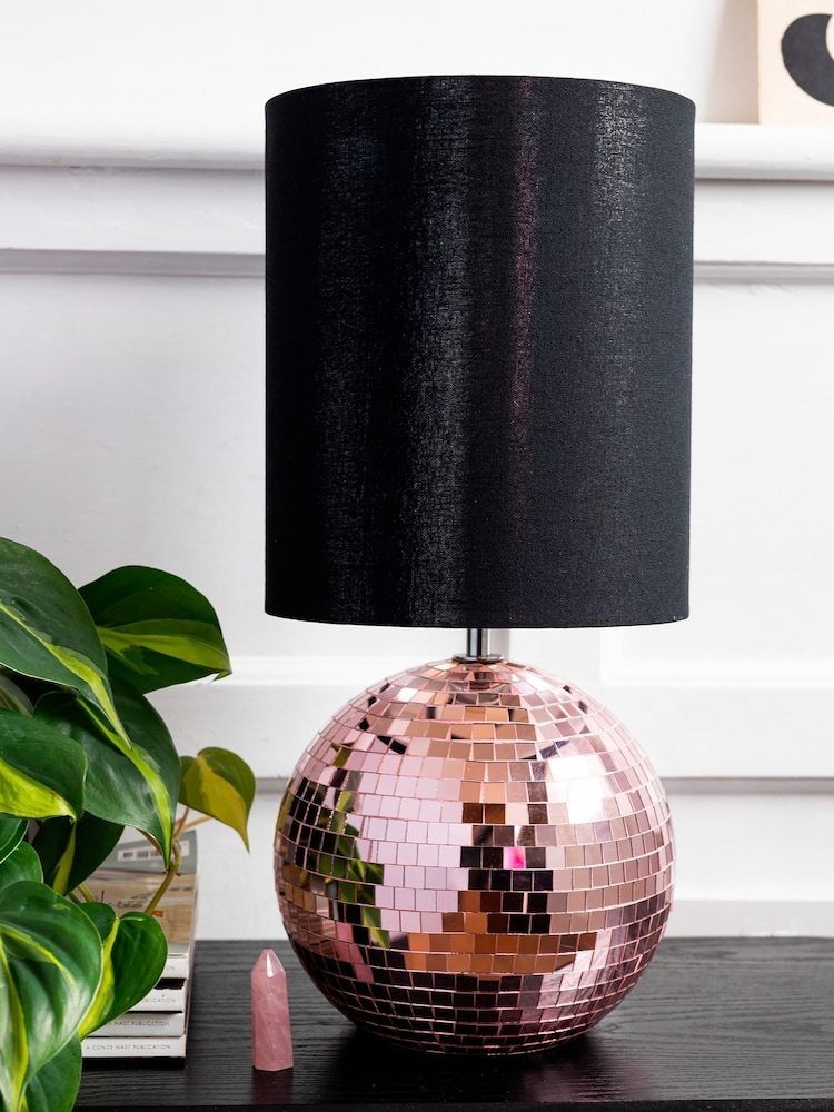 Rockett St George Pink Disco Ball Table Lamp - Image 2 of 7