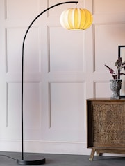 Rockett St George Natural Arc Floor Lamp with Shade - Image 3 of 6