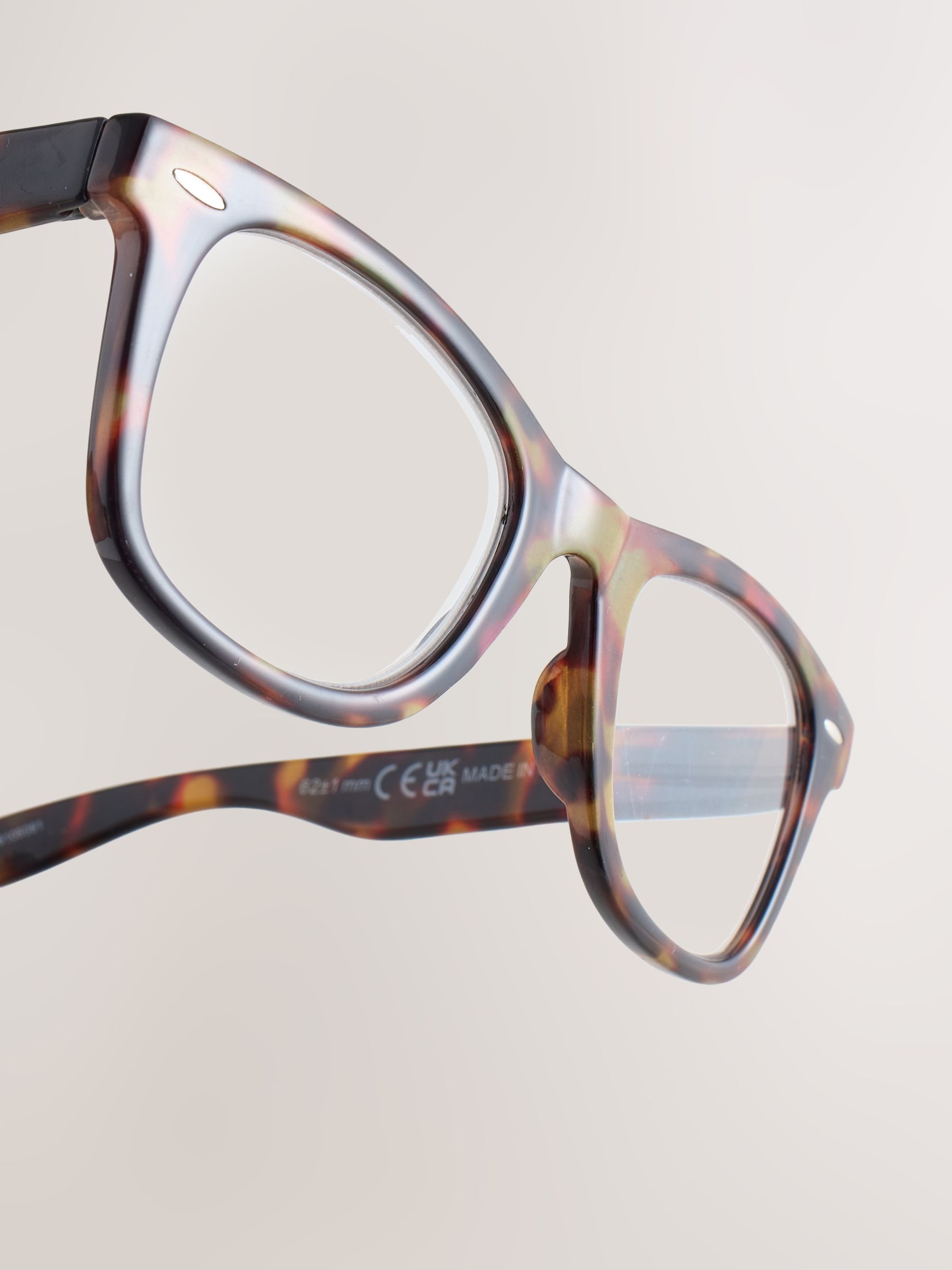 Buy Tortoiseshell Brown Square Reading Glasses from the Next UK online shop