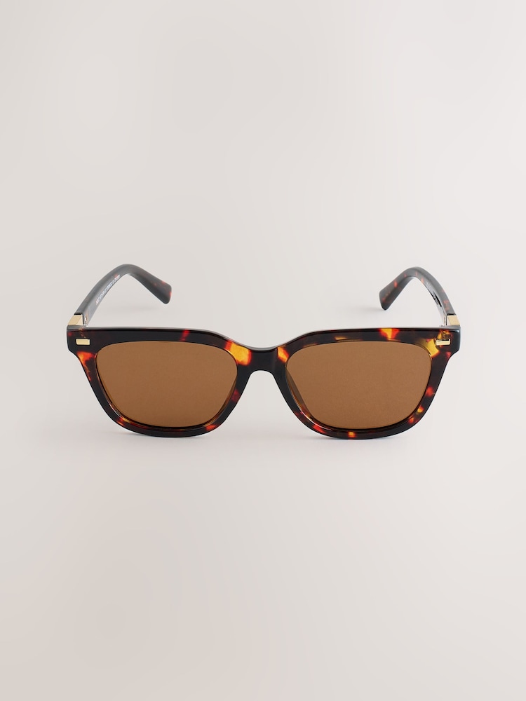 Tortoiseshell Brown Square Sunglasses - Image 2 of 3 Tortoiseshell Brown Square Sunglasses - Image 2 of 3